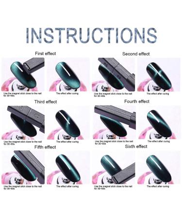 Buy SILPECWEE 6Pcs Cat Eye Magnetic Nail Design Kit - Innovative Nail Art Tools for Manicure & Accessories - Buy Online on GoSupps.com