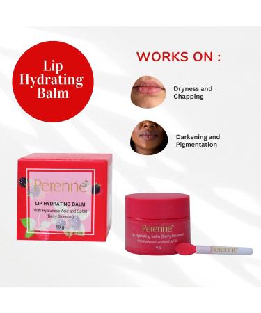 Perenne Lip Hydrating balm For (Berry blossom) With Hyaluronic acid and SPF (10 gm) - Buy Online on GoSupps.com