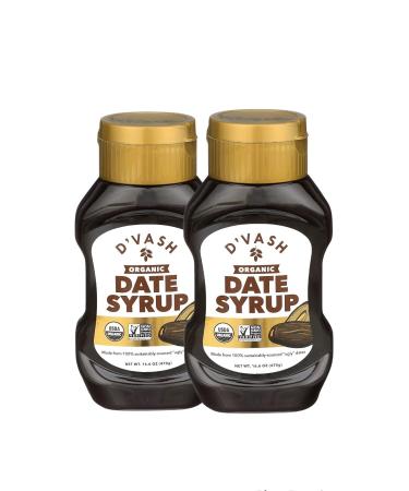Dvash Organic Date Syrup 2 Pack 16.6 Ounce Squeeze Bottle | Dibis | Vegan Gluten-free No Added Sugar Paleo Non-GMO Kosher Sugar Substitute|Honey Maple and Barley Malt Substitute|