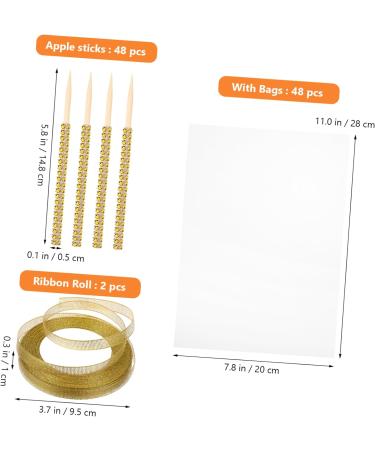 Zerodeko 1 Set Apple Stick Cake Lollipop Sticks Candy Skewers Festival Fruit Picks Stocking Stuffer Candy Dessert Sticks Halloween Candy Wrappers Shiny Candy Picks Chocolate Delicate Wood - Buy Online on GoSupps.com