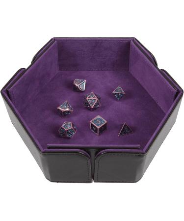 Forged Dice Co. 6.5 Inch Magnetic Folding Dice Tray - Portable DND & D&D Dice Game Tray - Quiets Rolling Metal Dice - Purple - Buy Online on GoSupps.com