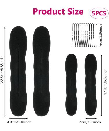 URAQT 4 Pcs Hair Bun Maker Set with 10 Hair Pins - Easy French Hairstyle Doughnut Styling Tool for Girls and Women - Buy Online on GoSupps.com