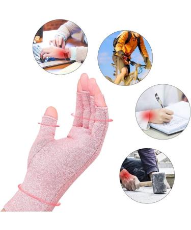 Compression Arthritis Gloves Relieve Pain from Rheumatoid Pink Small - Buy Online on GoSupps.com