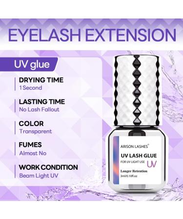 Professional UV Eyelash Adhesive Bond (3ml) | Ultra Violet Lash Cure Gel Glue for Eyelash Extensions - Baiuv Lashglue3 | International Shipping Available - Buy Online on GoSupps.com
