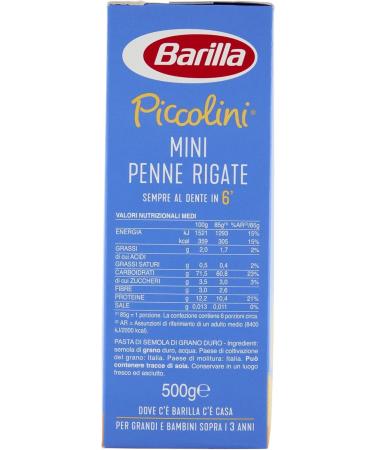  Italian Gourmet E.R. 5 x Barilla Mini Penne Rigate Pasta 100% Italian Pasta 500g + Italian Gourmet Pulp 400g - Buy Online on GoSupps.com