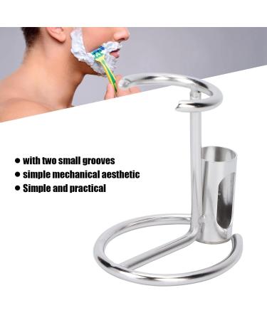 Universal Silver Metal Razor & Brush Holder | Safety Razor Storage Solution - Buy Online on GoSupps.com