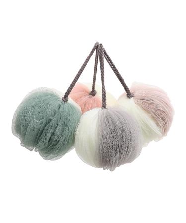 FOMIYES Exfoliante 4 Pcs Mesh Sponge Large Bath Ball Shower Ball Hanging Pouf Exfoliation