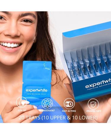 ExpertWhite Max Glow Trays 12HP Prefilled Teeth Whitening Trays 10 Treatments 12% Hydrogen Peroxide Gel. Custom-Fit. Enamel Safe. On-The-Go Better Than Strips. Suitable Sensitive Teeth. - Buy Online on GoSupps.com