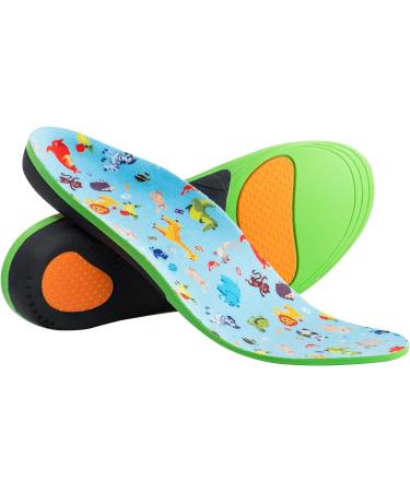 Kids Orthotic Insoles - Arch Support Cushioning for Flat Feet & Plantar Fasciitis | Heel Pain Relief | Size M (Little Kid 1-3.5) - Buy Online on GoSupps.com