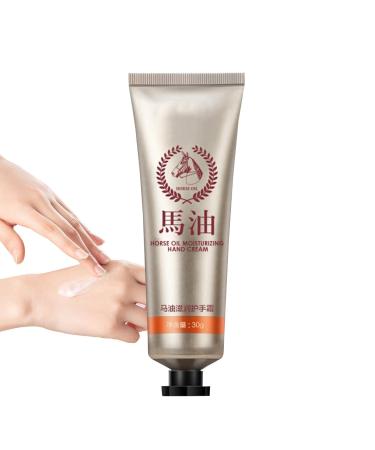 Horse Oil Hand Cream | 30 Mild and Safe Hand Nourishing Repair Ointment | Hand Moisturizer Essence Skin Care Natural Anti-Cracking Lotion for Brightening Moisturizing