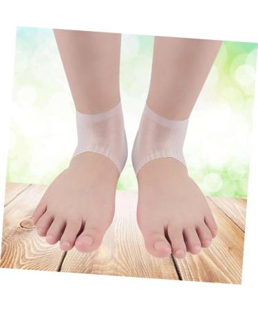 DOITOOL 3 Pairs Pedicure Heel Crack Silica Protective Sleeve Shoe Inserts Cushion Sleeves Heel Soreness Relief Shoe Pads Cushion for Heels Insole Men and Women Soft White - Buy Online on GoSupps.com