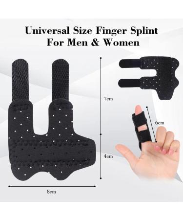 ACWOO Finger Splints 2 Pcs - Adjustable Fixing Belt, Metal Support - Trigger Finger Splint for Broken Finger, Arthritis Pain Relief - Buy Online on GoSupps.com