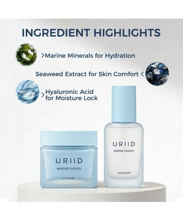 URIID 2-in-1 Marine Energy Ampoule & Cream Duo Intensive Winter Hydration for Dry Sensitive Skin Comfort Winter Gifting Set - Buy Online on GoSupps.com