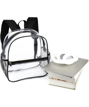 Keepcross 12x12x6 Stadium Approved Clear Mini Backpack - Perfect for Games, Events & Concerts - Black - Buy Online on GoSupps.com