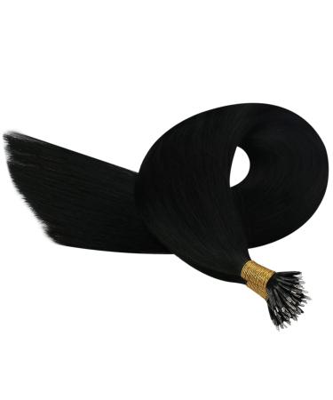 Youngsee Nanoring Extensions | Real Hair Black 55cm | Nano Beads Hair Extensions 1g/s | 50g Nano Ring Hair Recovery - Buy Online on GoSupps.com