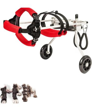 Adjustable Dog Wheelchair 2 Wheel Pet Wheelchair Assist Small Pets with Paralyzed Hind Limbs to Recover Their Mobility Easy Assemble & Light Weight (Size : XXS) - Buy Online on GoSupps.com