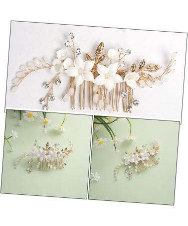 Beavorty Bridal Headwear Hair Accessories for Women Bride Hairpin Hair Side Comb Women Hair Pin Metal Hair Comb Decorative Hair Combs Flower Hair Comb Hair Comb for Bride Girl Headpiece - Buy Online on GoSupps.com