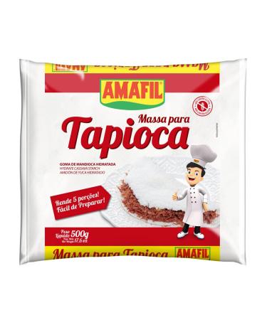 Tapioca Flour Hydrated Gluten Free 17.6 oz Massa Para Tapioca - Amafil Pack of 3 - 52.8 Oz