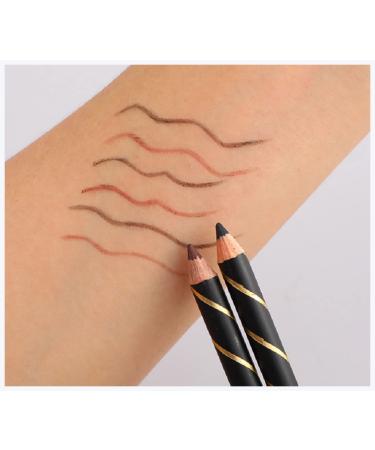 KAYLRE Eye Liner Soucoupre Crayon de Deux en-Un Outils de beaut Outils Sourcils Crayon Brun ou Noir avec Taille-Crayon Eye Liner Noir 1 unit (Lot de 1)