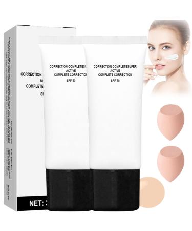 Perbella Cc Cream Self-adjusting For Mature Skin, Skin Tone Adjusting Cc Cream Spf 43, Perbella Cc Cream, Cc Cream for Mature Skin (Ivory White-2 Bottles)