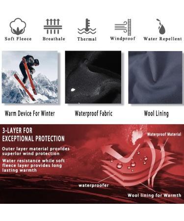 Womens Waterproof Windproof Fleece-Lined Ski Pants - Black Large - Buy Online on GoSupps.com