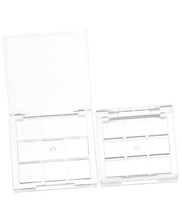 IWOWHERO 2pcs Lipstick Highlighter Eyeshadow Pallet Pan Sample Empty Eyeshadow Case Face Steamer Blush Travel