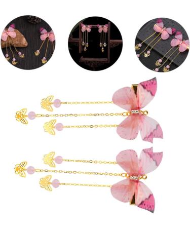 minkissy 5 Pairs Hanfu Butterfly Headdress Hair Barrettes Kids Hairpin with Tassel Fabric Hairpin Tassel Hair Clips Hanfu Hair Clip Metallic Hair Clips Child Girl Accessories Alloy - Buy Online on GoSupps.com