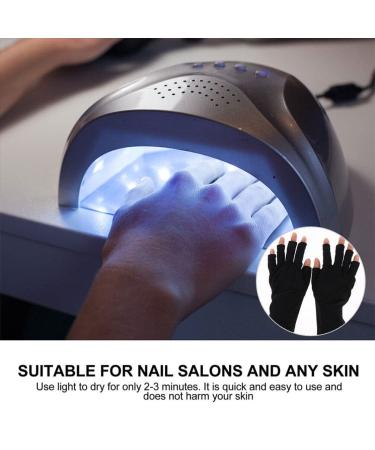 FOMIYES 1 Pair nail gloves gel manicure gloves fingerless driving gloves LED dry lamp gloves sun protector gloves half finger gloves nail art gel sun protection nail polish polyester Miss - Buy Online on GoSupps.com