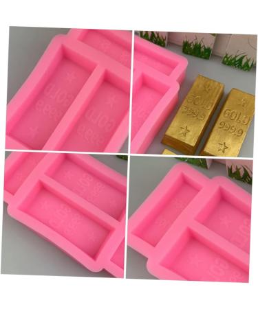 STOBOK 6 Pcs Gold Brick Silicone Mold Epoxy Resin Molds Stencils for Crafts Mold Simulation Gold Bullion Chocolate Mold Epoxy Mold Pink Pirate Fondant Cake Silica Gel Pinkx3pcs 9.3X5.1CMx3pcs - Buy Online on GoSupps.com