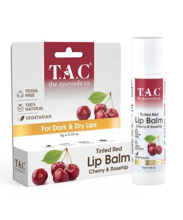 Tinted Cherry & Roship Vegan Lip Balm SPF 20 for Dark Dry & Chapped Lips with Vitamin E Cherry Extract Shea Butter For Women & Men All Skin Types 5gm