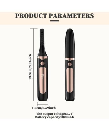 Lash Curler Heated Eyelash Curler 4 Heating Levels Electric Eyelash Curler Eyelash Curlers With Comb and LED Display USB Rechargeable - Buy Online on GoSupps.com