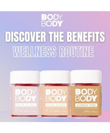 Body Skin Guru Gummy - Anti-Aging, Clear Skin, Acne Reduction 60ct Berry Flavor with Vitamin A, Biotin, Vitamin C, B12, and Zinc - Buy Online on GoSupps.com