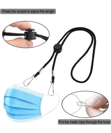 UNCLEOO 12 Pcs Face Mask Lanyard Face Mask Holder and Strap for Kids Adults Adjustable Length Strap Extender Ear Protector Lanyard for mask Relieve The Pressure of The Ear mask - Buy Online on GoSupps.com