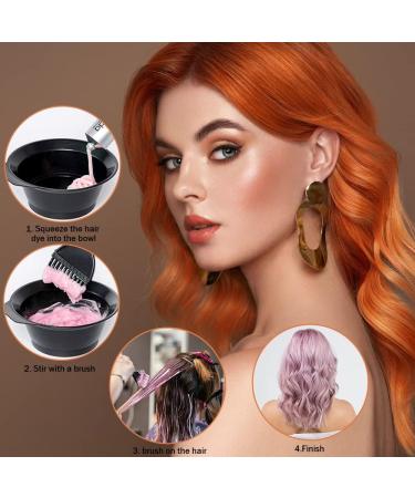 GAOHUI 6-Piece Hair Coloring Brush Set with Double-Sided Comb Brush and Earmuffs - Black - Buy Online on GoSupps.com