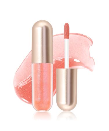 KISSIO Plumping Lip gloss Shimmer and Cool Make Lips Plump and Moisturizing Lip Gloss contains Peppermint and Beeswax Cruelty Free 0.19 oz 01 Lemonade 01#Lemonade