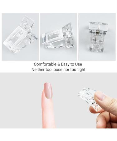 10 Pcs Plastic Nail Tips Clips for Quick Gel Nail Extensions - Transparent - Buy Online on GoSupps.com