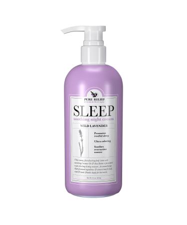 Pure Relief Sleep Body Lotion W/ Lavender & Magnesium Moisturizer Skin Care Cream For Sleep, Promotes Better Rest W/ Soothing Herbal Extracts, Paraben-Free Aromatherapy Skincare Body Lotions, 16 Oz Lavender Sleep Body Cream