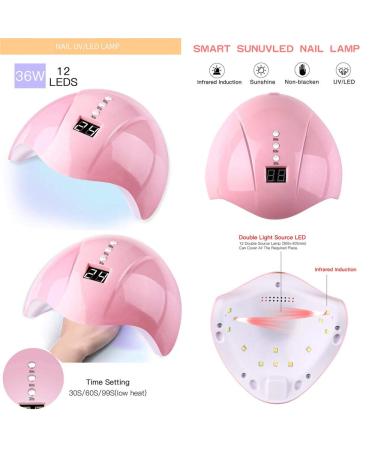 Portable USB Electric Nail Drill Set with 36W Nail Lamp - Manicure Kit for Gel Polish, Acrylic Nails, and Nail Art Decoration - Buy Online on GoSupps.com