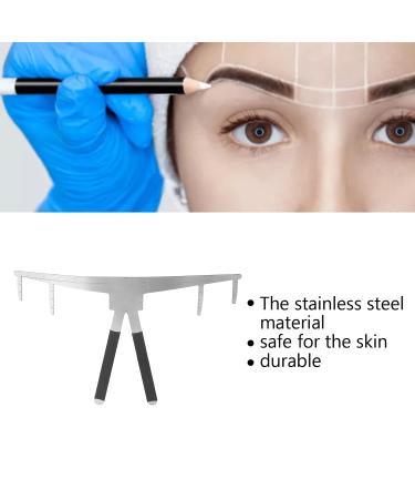Three-Point Positioning Eyebrow Ruler - Portable Stainless Steel Caliper Tool for Accurate Measurements - Buy Online on GoSupps.com
