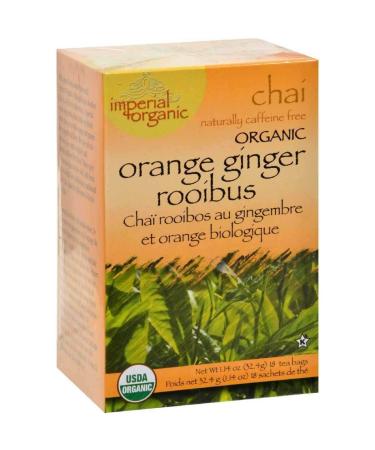 Uncle Lee's Tea - Imperial Chai Organic Orange Ginger Rooibus Caffeine Free - 18 Tea Bags Orange Ginger 18 bags
