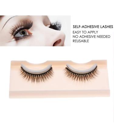 1 Pair 3D Professional False Eyelash Magnetic Eyelashes Self Adhesive Eyelashes No Stimulation False Eyelashes Extension Makeup Reusable Natural Hand Made Fake Eyelashes (05#) - Buy Online on GoSupps.com