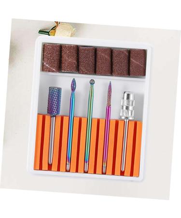 POPETPOP 1 Set Nail Drill Bits Nail Art Equipment Braiding Hair Supplies Dappen Dish for Acrylic Nails Tweezers Sheath Tiny Straw Hat Bunny Ear Pearl Clip Cuticle Drill Bit Manicure Tool 6.5x5.5cm Orange - Buy Online on GoSupps.com