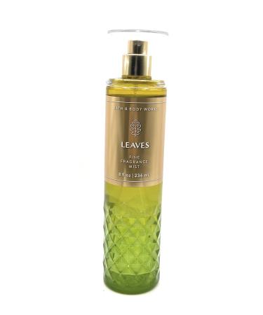 Bath and Body Works Leaves Fine Fragrance Mist 8 Fluid Ounce Body Spray Diamond Plate Decorative Bottle (2023 Limited Edition)