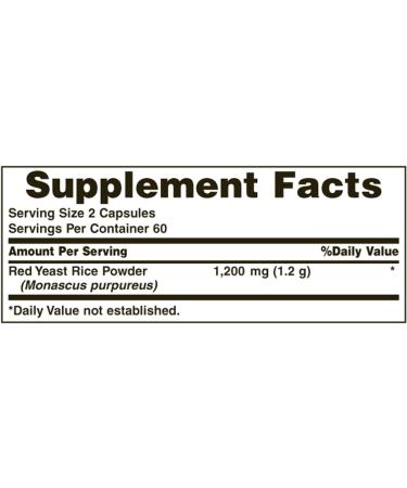 Nature's Bounty Red Yeast Rice 600 mg - 120 Capsules for Heart Health - Buy Online on GoSupps.com
