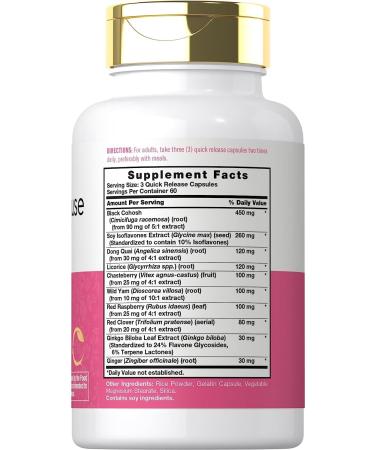 Menopause Support Supplement | 180 Capsules | Hot Flash & Night Sweat Relief | Non-GMO Gluten-Free Formula - Buy Online on GoSupps.com