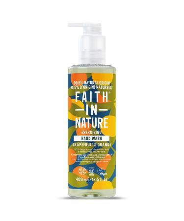 FAITH IN NATURE Faith in Nature Natural Hand Soap Grapefruit & Orange Invigorating Vegan and Cruelty-Free SLS and Paraben Free 400 ml