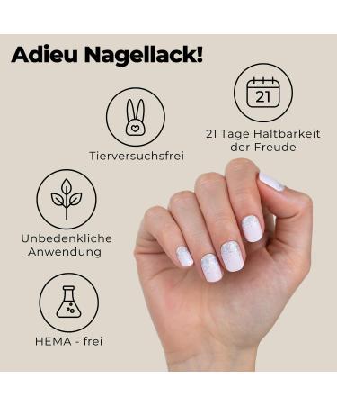 Miss Sophie Cake Pop Nail Foils - Glitter Green Self-Adhesive Wraps - 24 Ultra-Thin Long-Lasting Nail Art - Buy Online on GoSupps.com