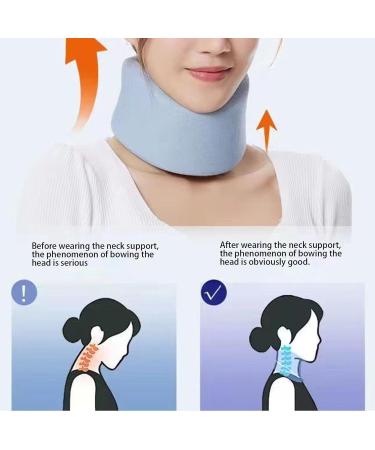 Soft Cervical Collar Adjustable Neck Collar Comfortable and Breathable | Cervical Neck Pillow with Neck Support Pillows for Sleeping Relieves Pressure in Spine for Work - Buy Online on GoSupps.com