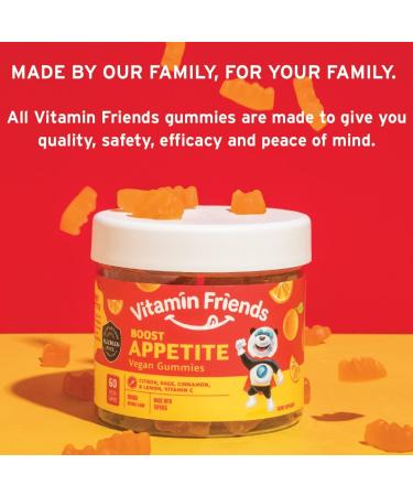 Vitamin Friends Vegan Kids Appetite Stimulant & Weight Gainer Gummies - 60ct Orange Flavor - Buy Online on GoSupps.com