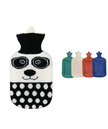 Kripyery 1000 ml hot water bottle with a Christmas moose pattern hot water bottle hot water bag water filler for cold and hot compresses neck and shoulder back hand legs waist warm mix CO